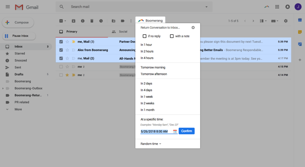 Boomerang for Gmail