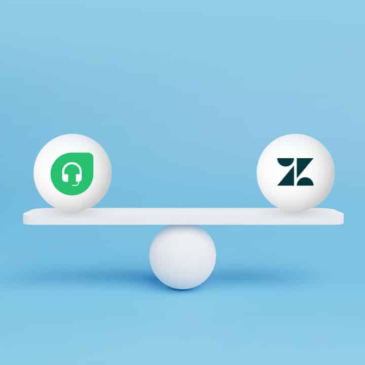 Freshdesk versus Zendesk logos