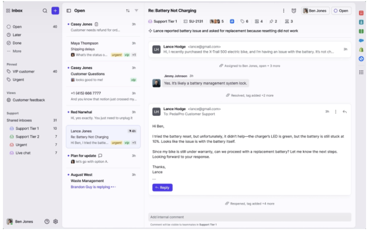 Shared inbox in Front