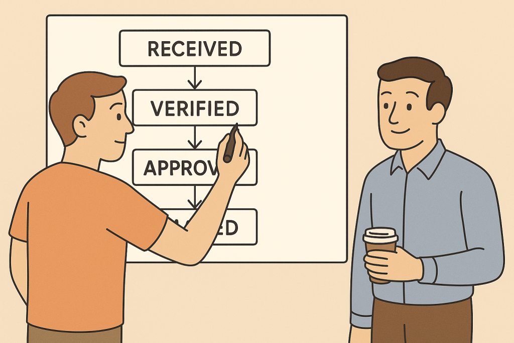 Define each step so no ticket stalls or gets missed