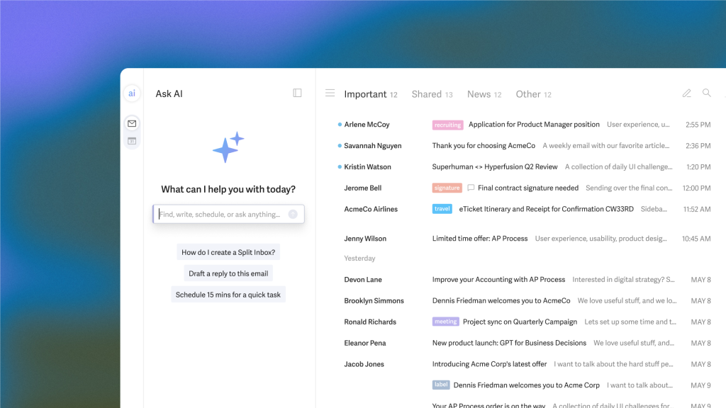 Superhuman Mail’s UI