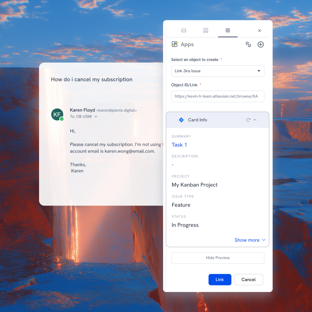 Hiver’s integration with Jira