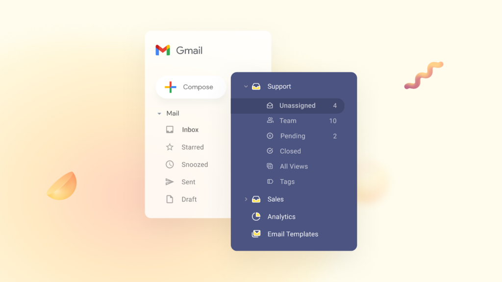 Get visibility into your team’s workload with different views on the left panel of the interface
