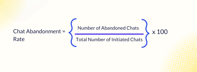Chat abandonment rate calculation