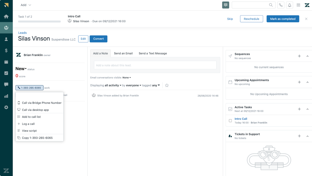 Zendesk Sell vs HubSpot CRM: Separate vs unified customer data experience.