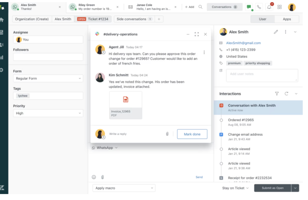 Zendesk’s ticketing system