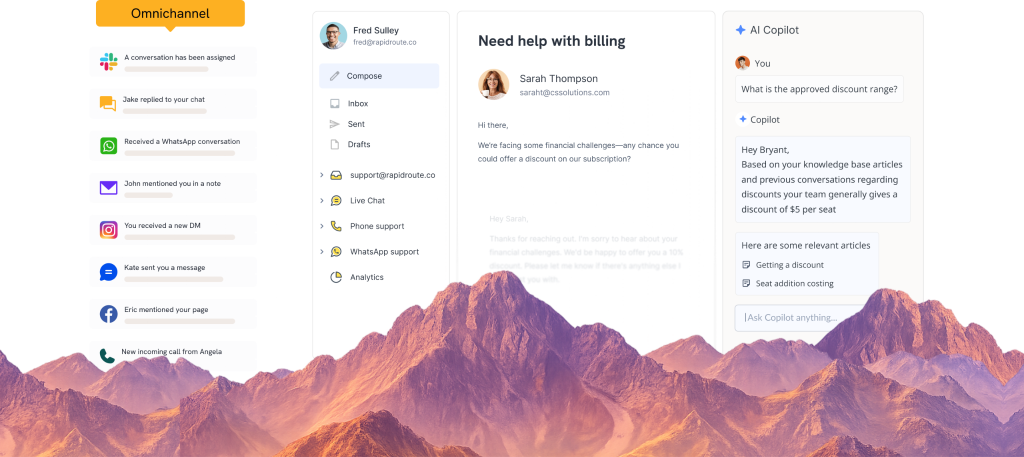 Hiver allows you to unify all conversations into one single workflow.