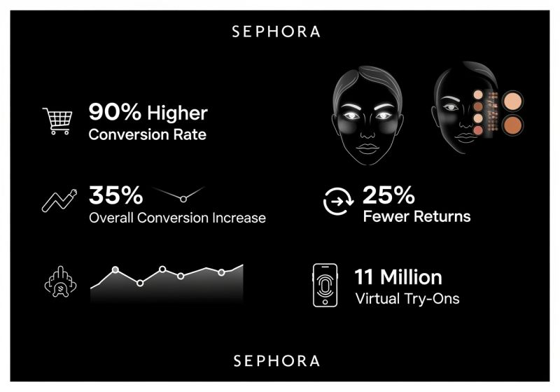 Results after implementing Sephora’s virtual artist results