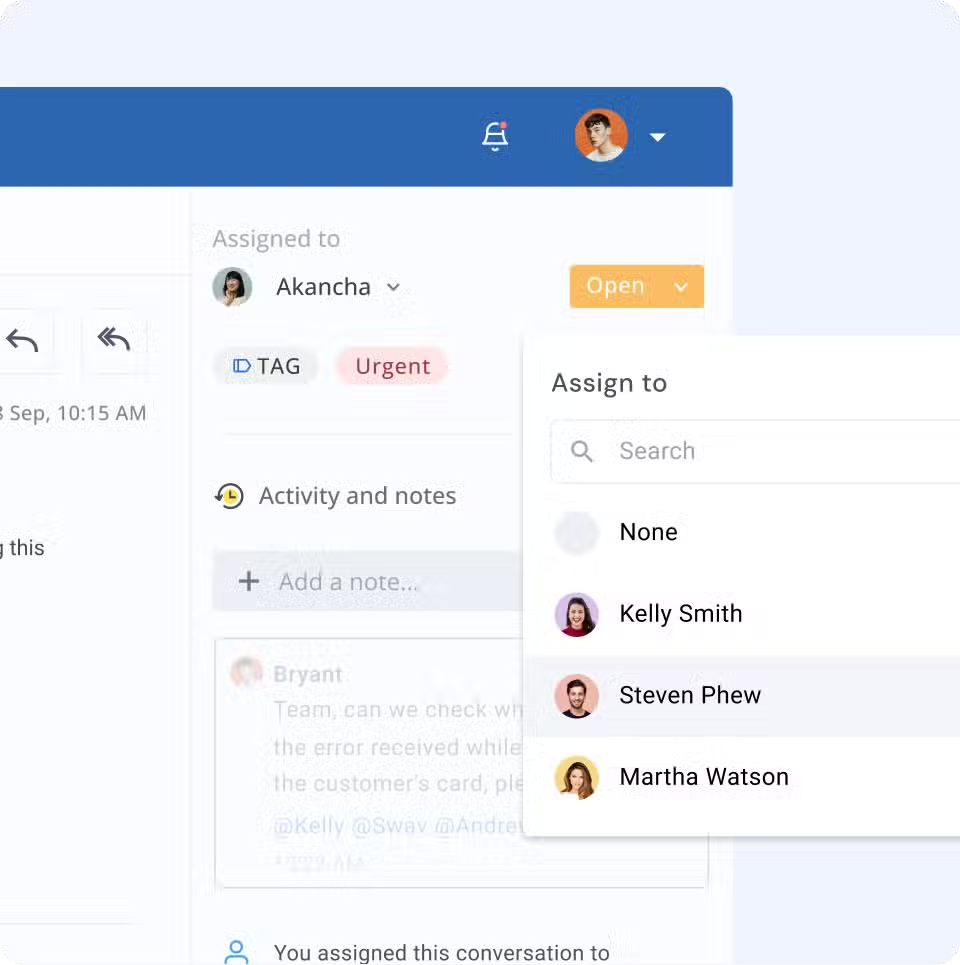 Hiver Shared Inbox in the Outlook interface
