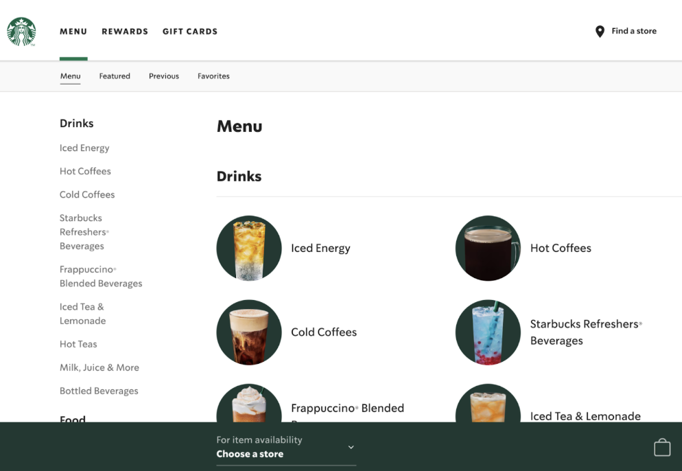 Starbucks’s cohesive UI
