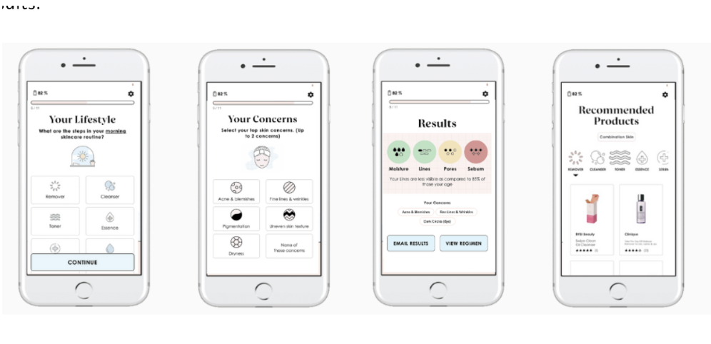 Sephora’s quiz for personalized recommendations