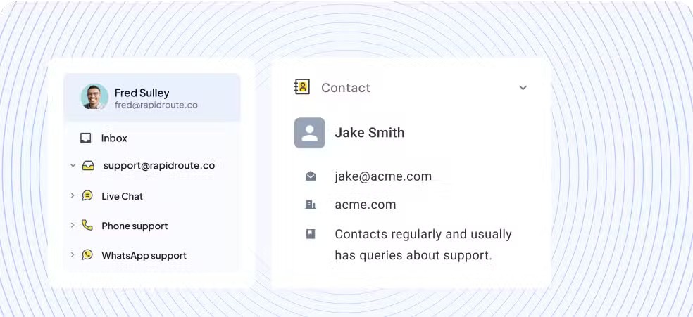 Hiver’s omnichannel feature gives you a unified view