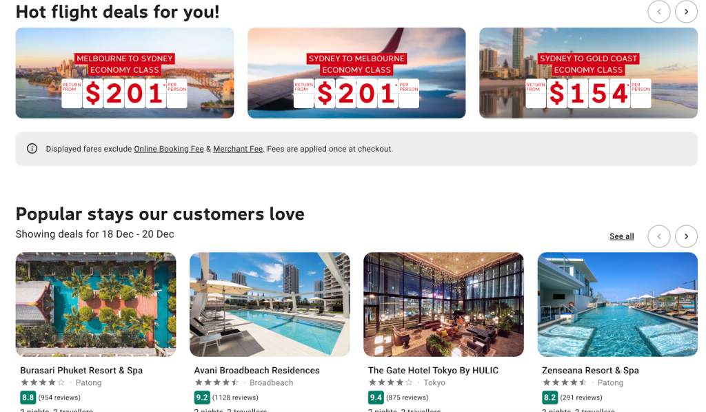Travel peaks during the holiday time, leading to Flight Center’s piled-up enquiries