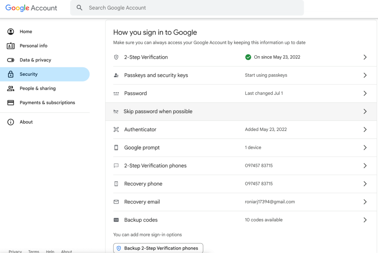 How to secure your Gmail Account in 2025