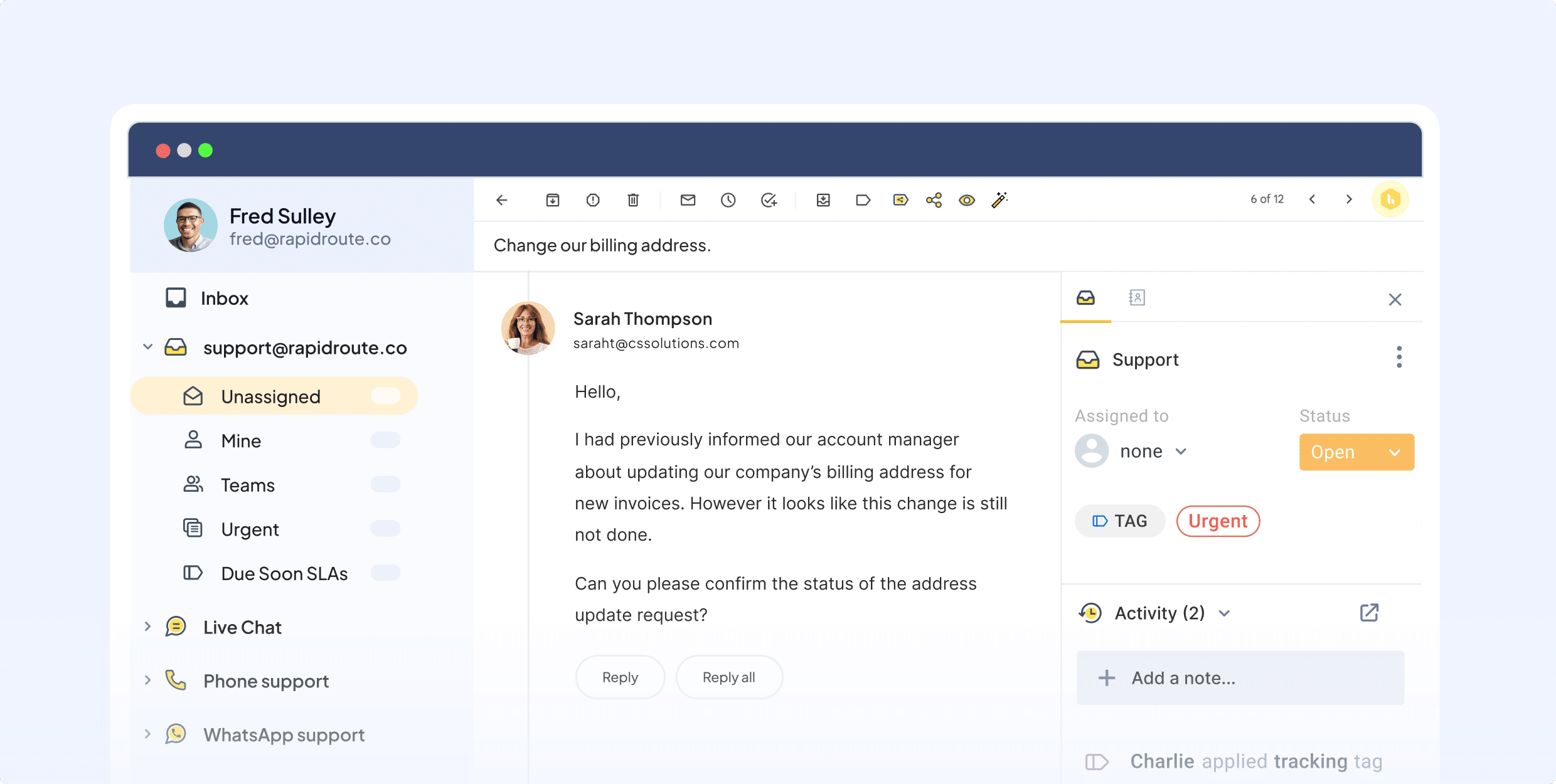 Manage client accounts seamlessly, right from your Inbox
