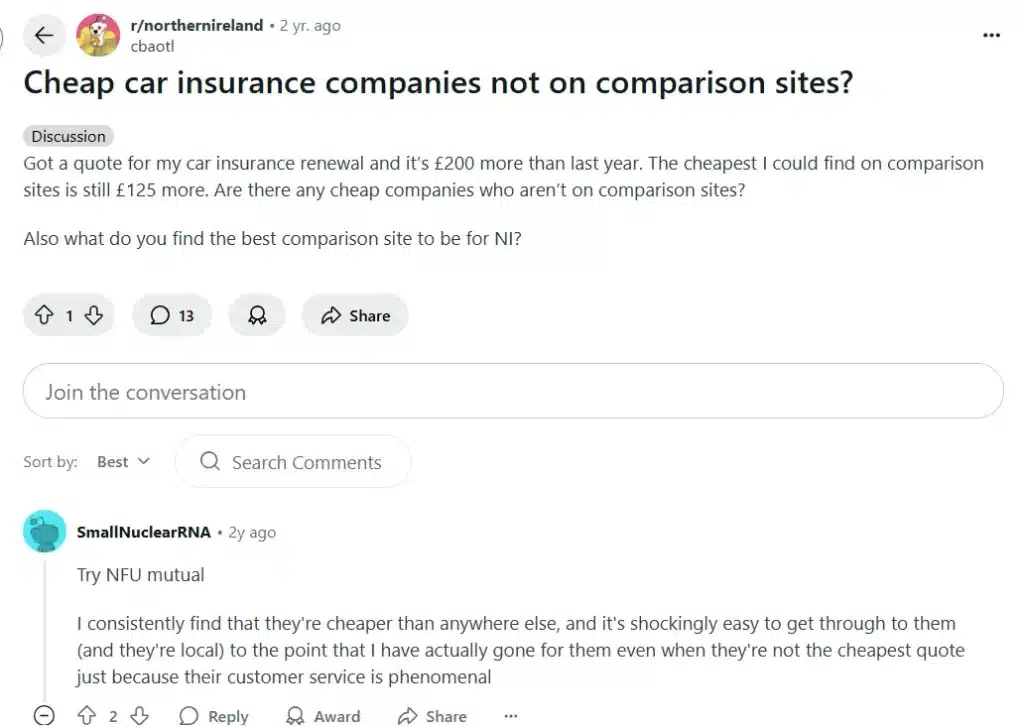 NFU Mutual, which had the highest customer rating, due to their transparent communication