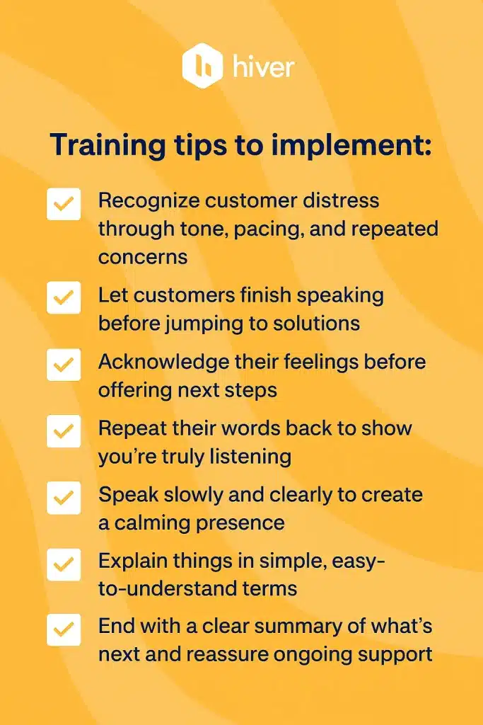 Some training tips to implement to prioritize empathy in customer service