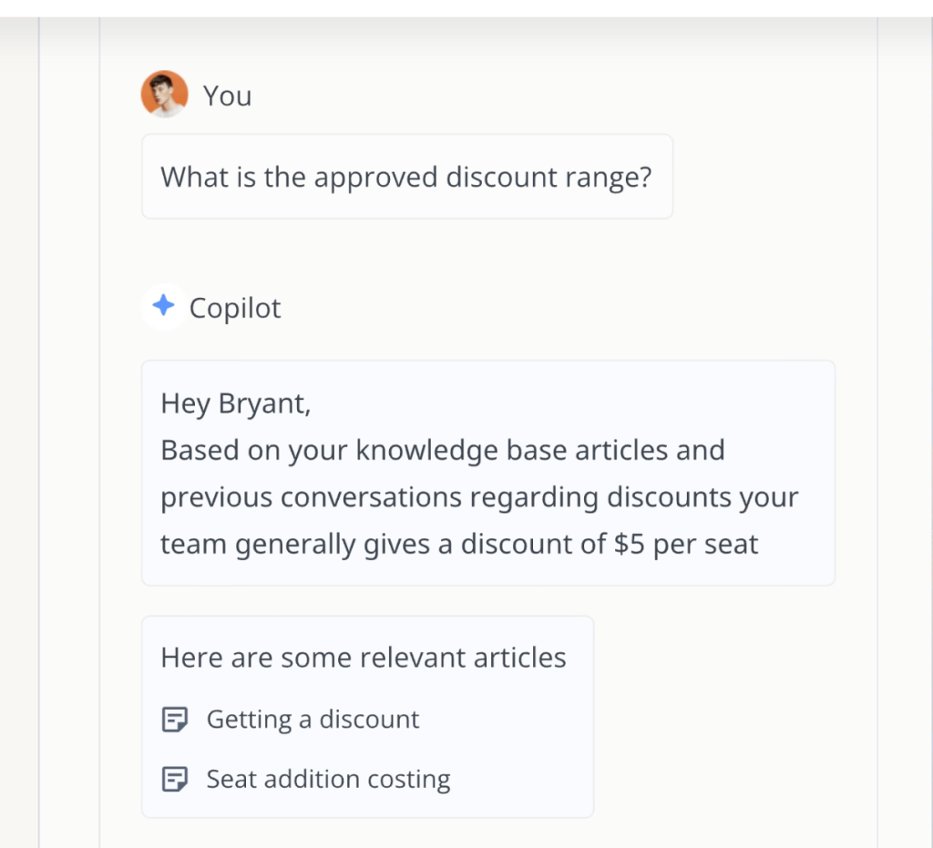 Hiver’s Ask AI feature