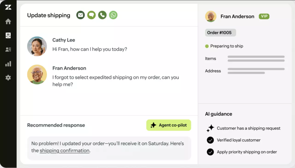 Zendesk customer service platform