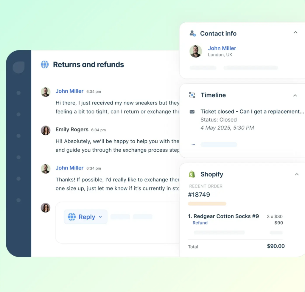 Freshdesk customer support software with AI Copilot, automation, and multichannel ticketing features