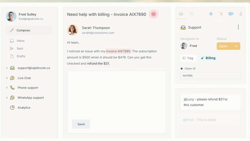Centralized platform view in Hiver