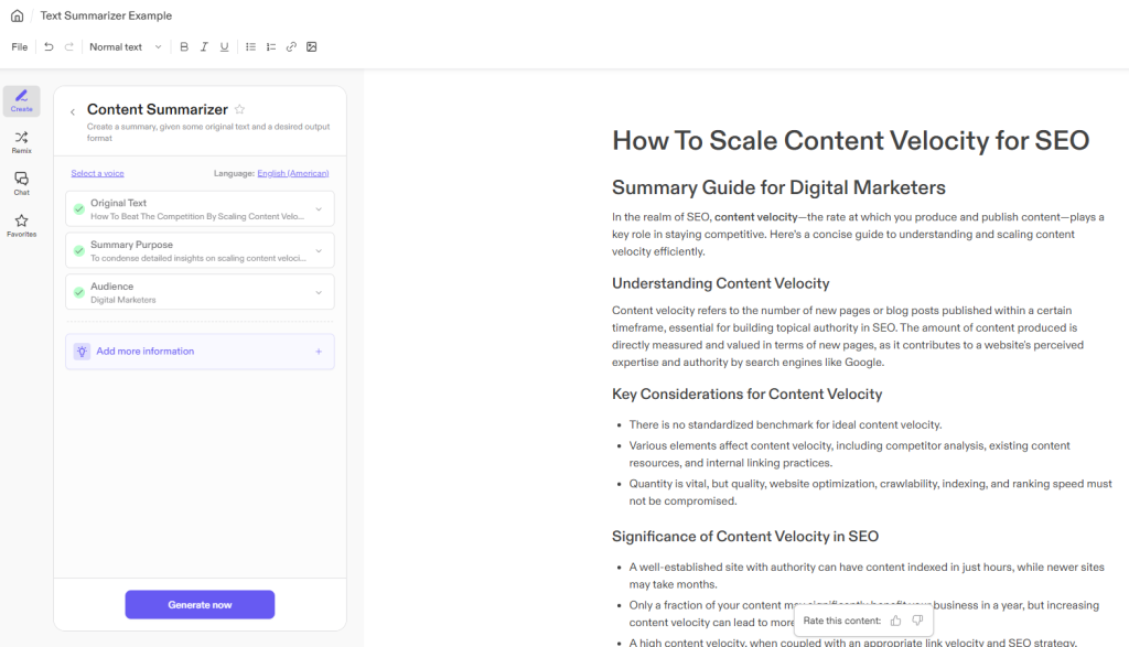 Jasper AI email summarizer
