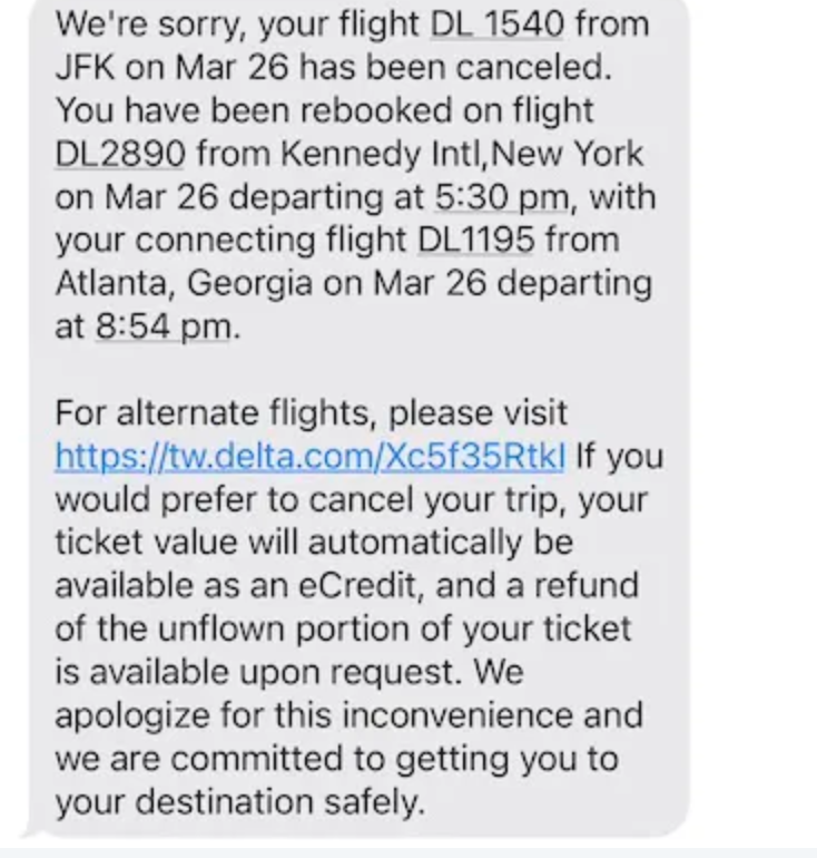 Delta Airlines service recovery