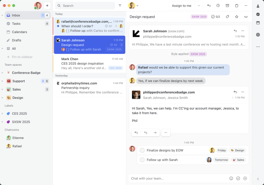 Missive blends email and chat so support never happens in silos