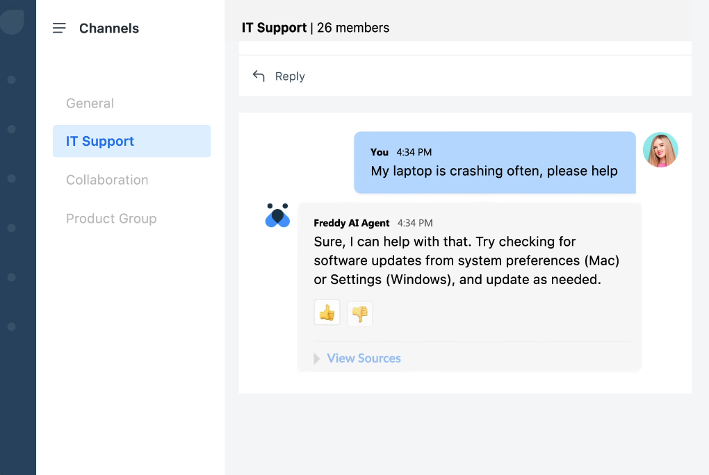 Freddy AI in Freshservice