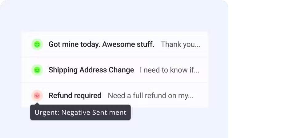 Hiver’s AI sentiment analysis feature