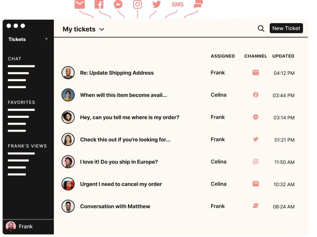 Gorgias Omnichannel support