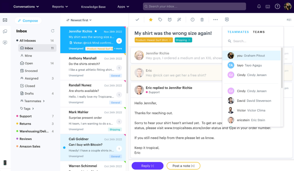 New tickets and assigning users on GrooveHQ