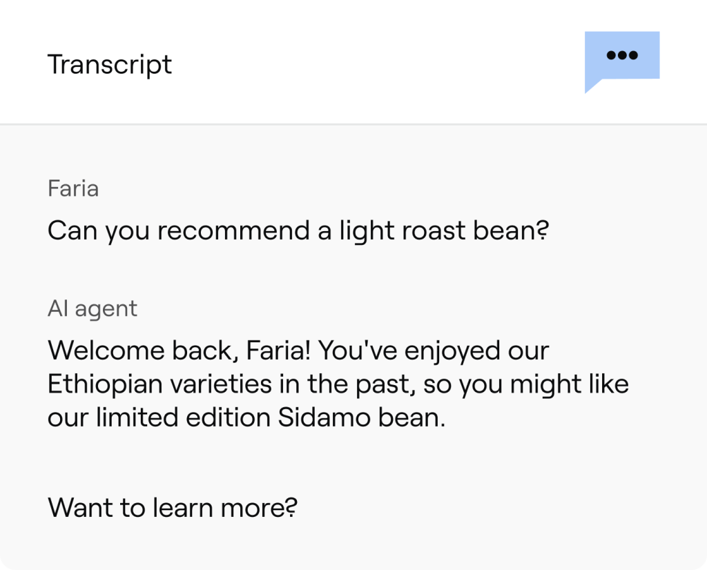 Ada chatbot in action