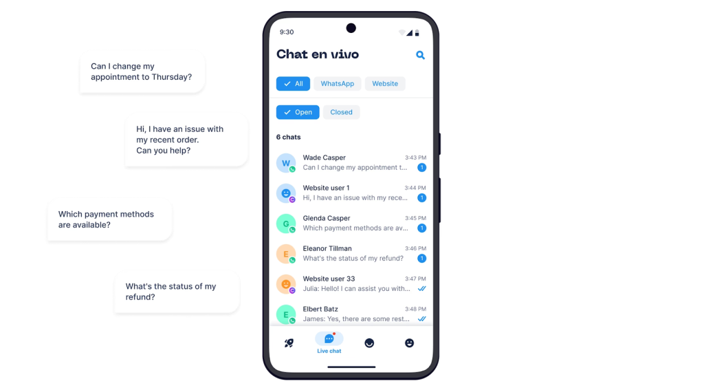 Chatfuel’s AI chatbot in action