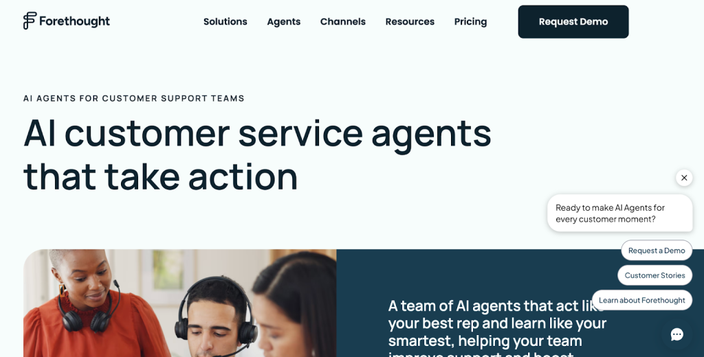 Forethought’s AI for customer support teams