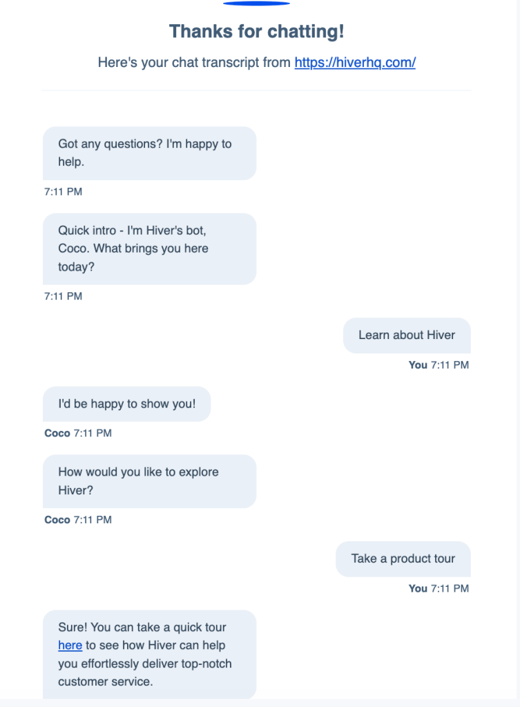 Live chat transcripts help identify the context for every conversation