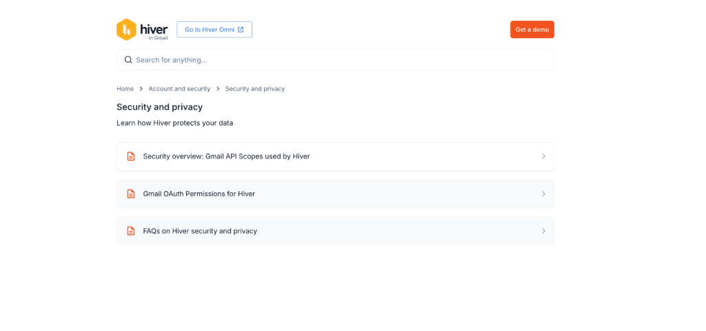 How Hiver’s KB uses subcategories