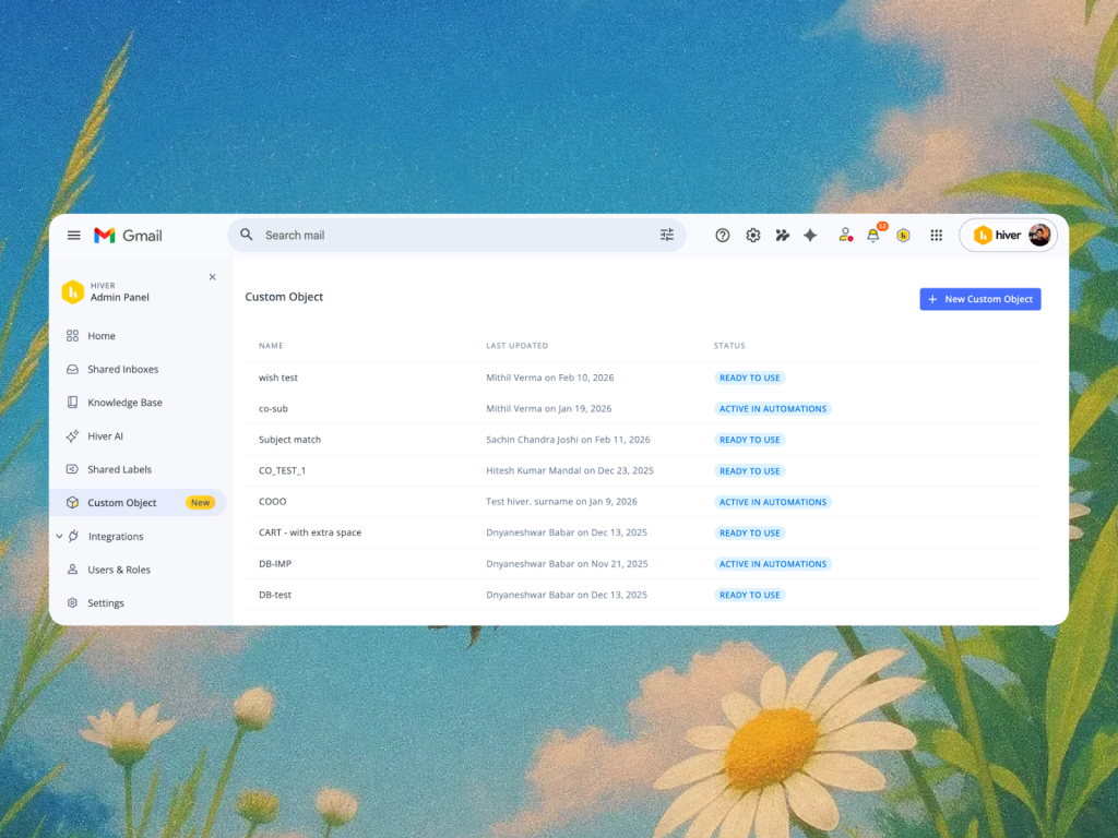 Statuses on Custom Objects in Hiver