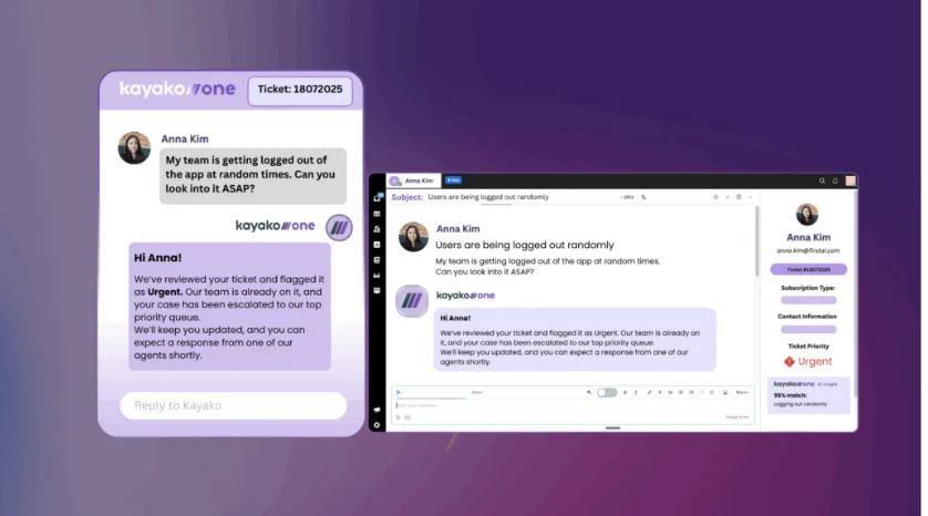 Kayako is an AI-first help desk designed to automate customer support workflows.