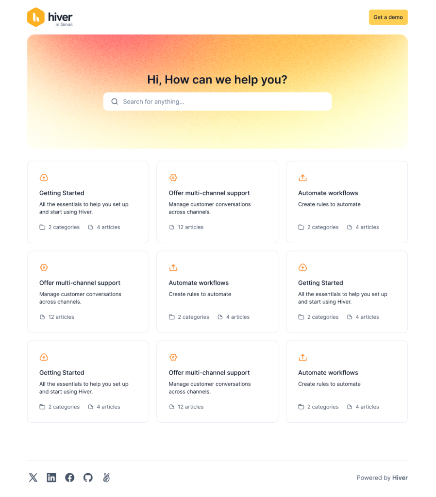 Hiver Knowledge Base Redesign