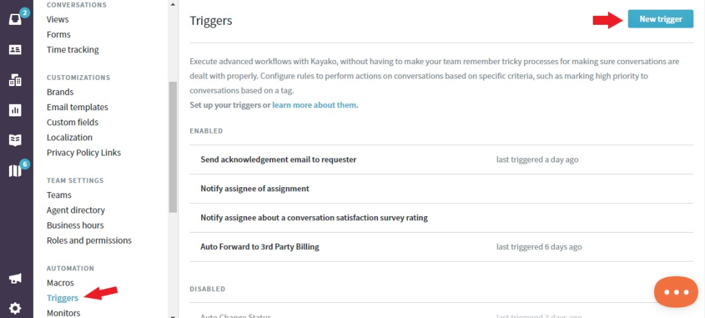 Kayako allows end-to-end workflow building