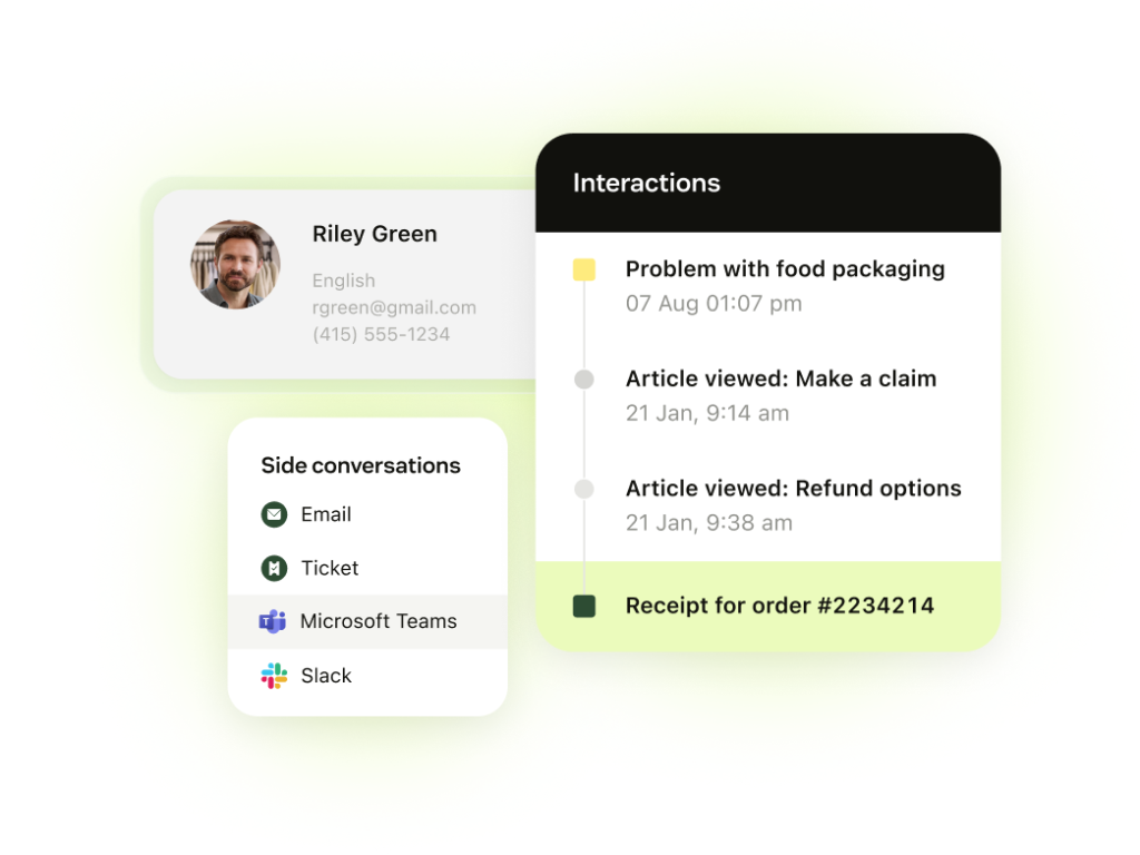 Zendesk allows agents to find information easily