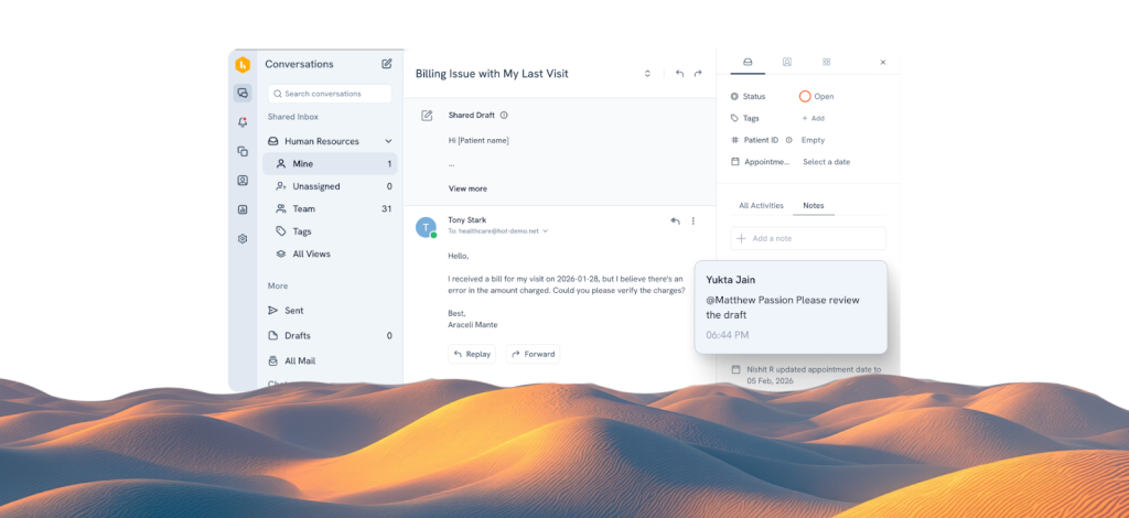 Collaborate across teams on customer conversations without leaving the ticket