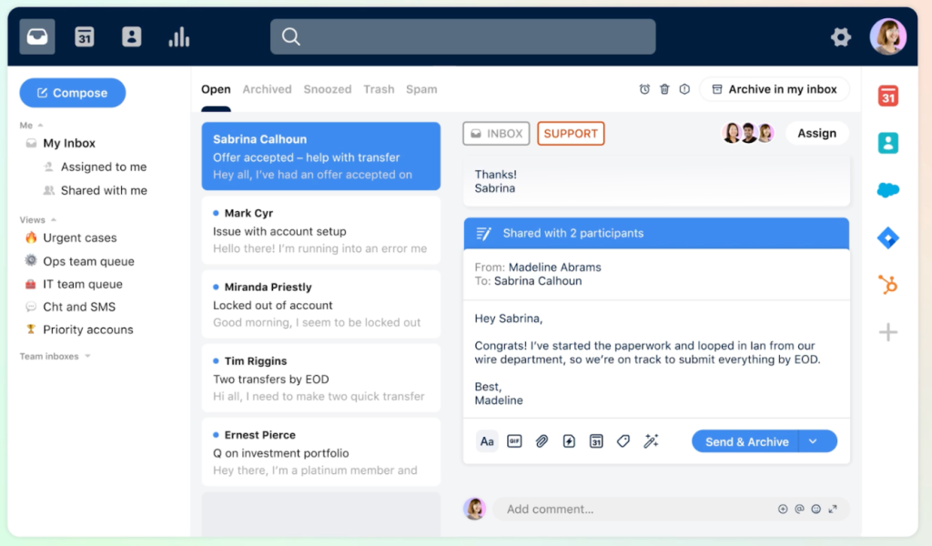 Front is a collaborative help desk ticketing system