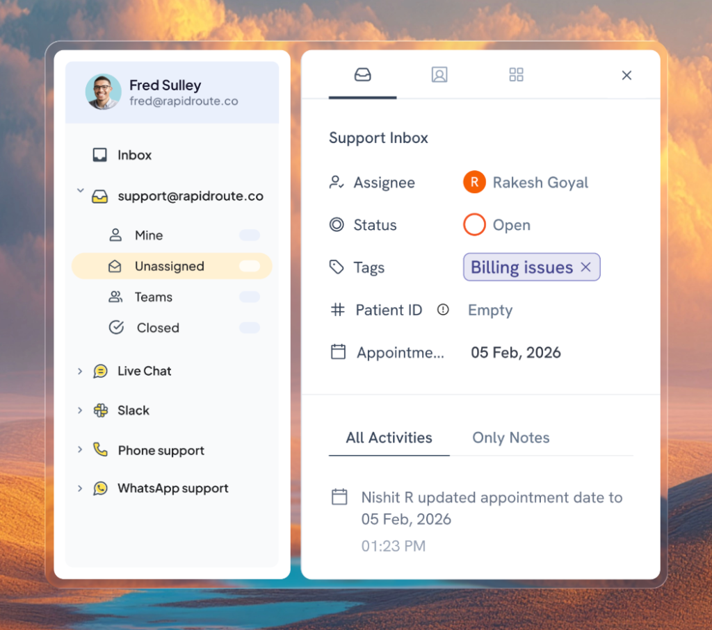 Hiver helps bring conversations from across channels into a single ticketing workspace