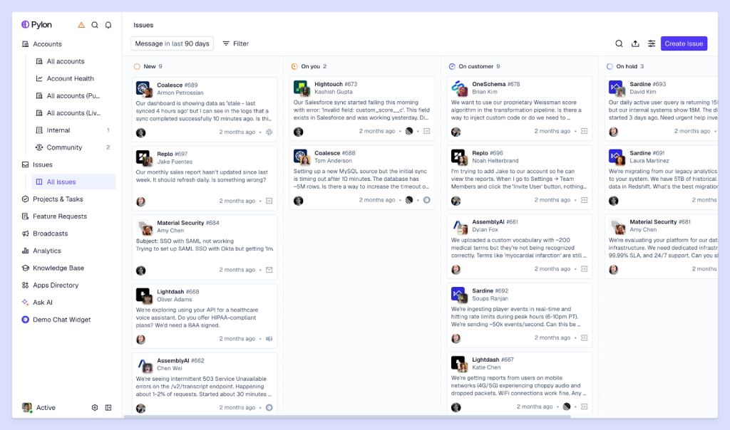Pylon is specifically designed for B2B startups