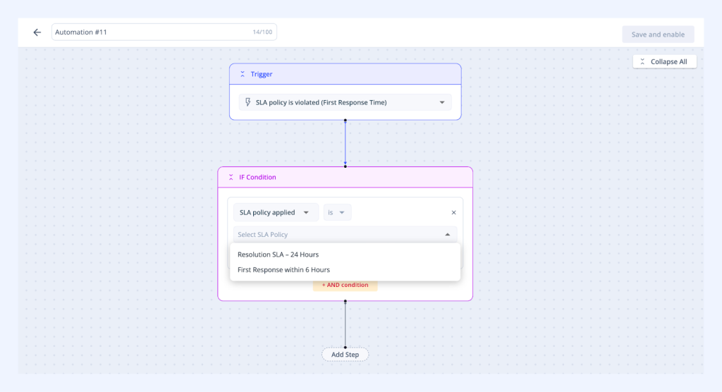 SLA conditions are now part of the Condition block in Hiver