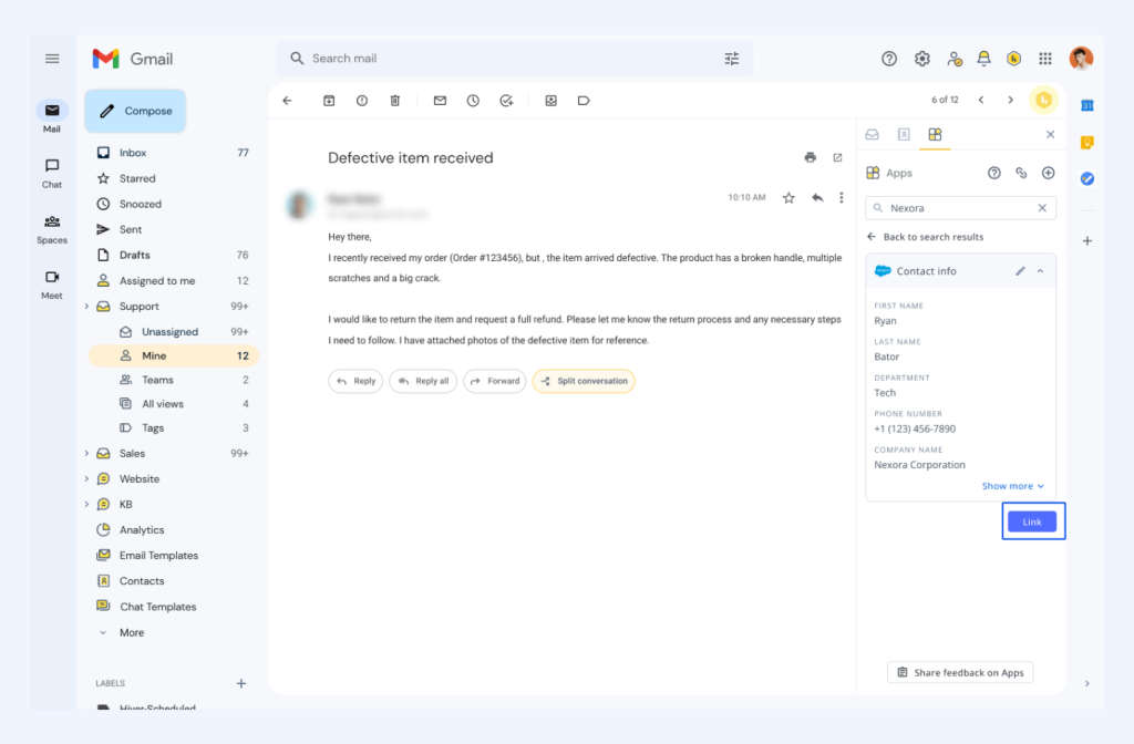 Hiver’s Salesforce Integration