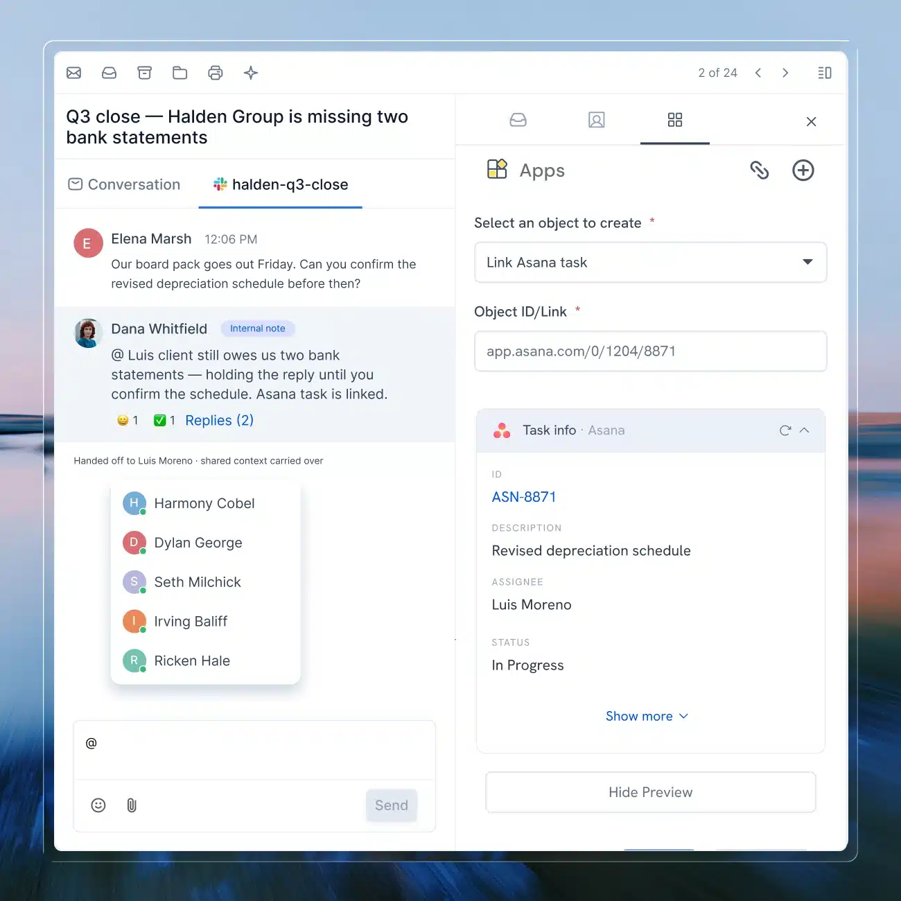 Collaborate on client work without the CCs and forwards