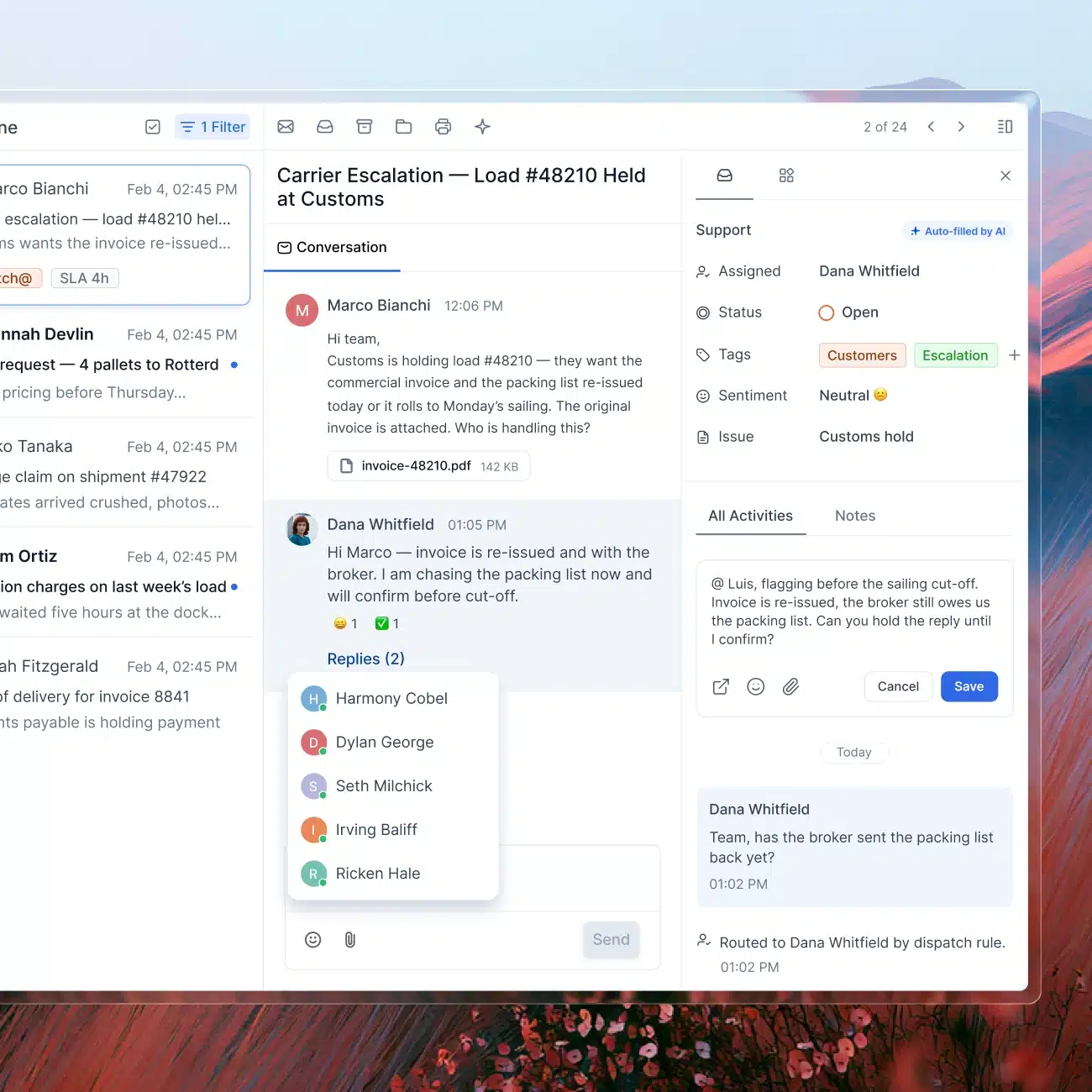 Manage, track, route, and collaborate on emails